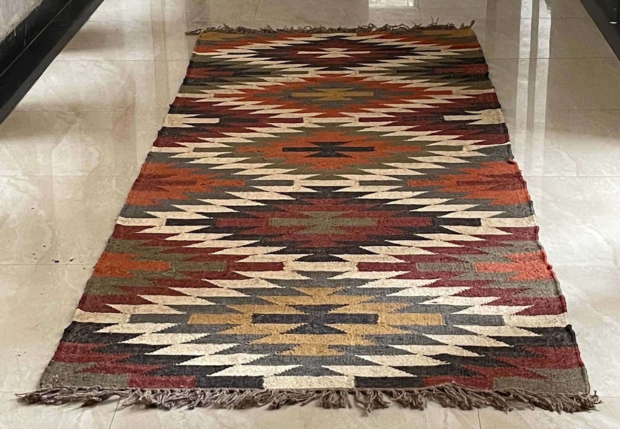 Rugs Boutique – wholesale Area rug – 3 x 8 Ft - Jute\Wool Handmade Kilim RugCarpet,Home Decor.1