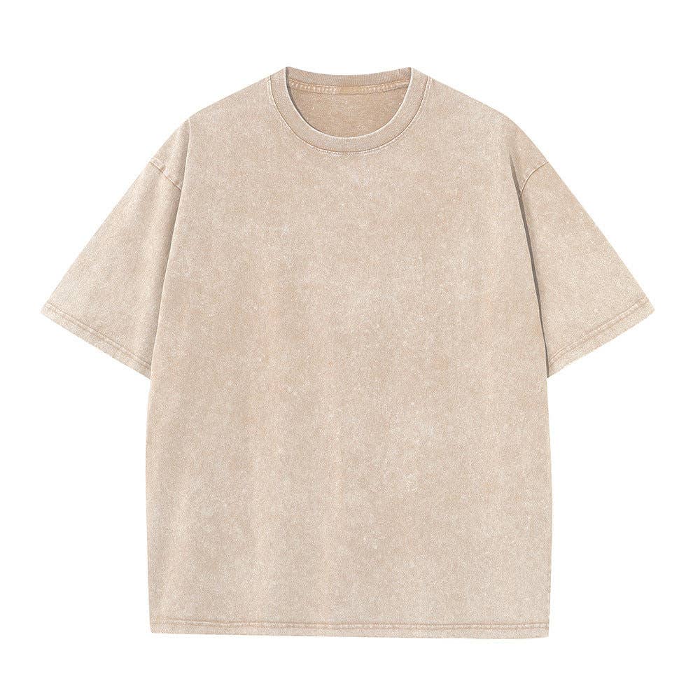 Sweetkama - Wholesale T-Shirt - Women's - Ladies Washed Distressed Dropped Shoulder T-shirt XH2308