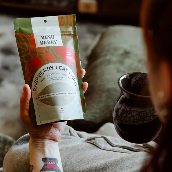 Bush Berry - Wholesale Nursing Tea - Maternity - Organic Raspberry Leaf + Mint Tea Loose Leaf Tea2