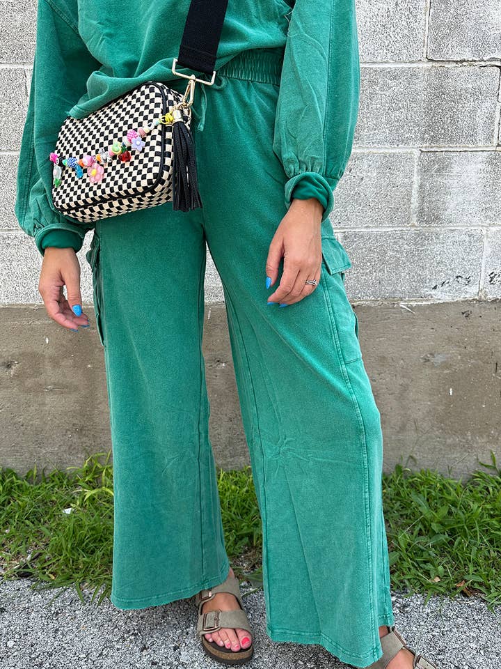 Lapis Solid Pullover Top and Pants Set for wholesale on Faire
