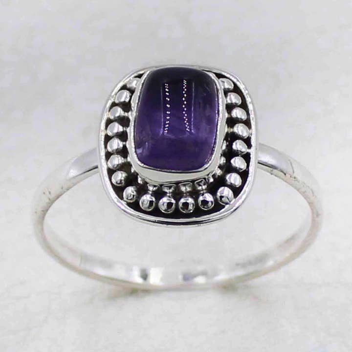 Håndlavet Sterling Sølvring med Ametyst for engroshandel hos Silvex Jewelry