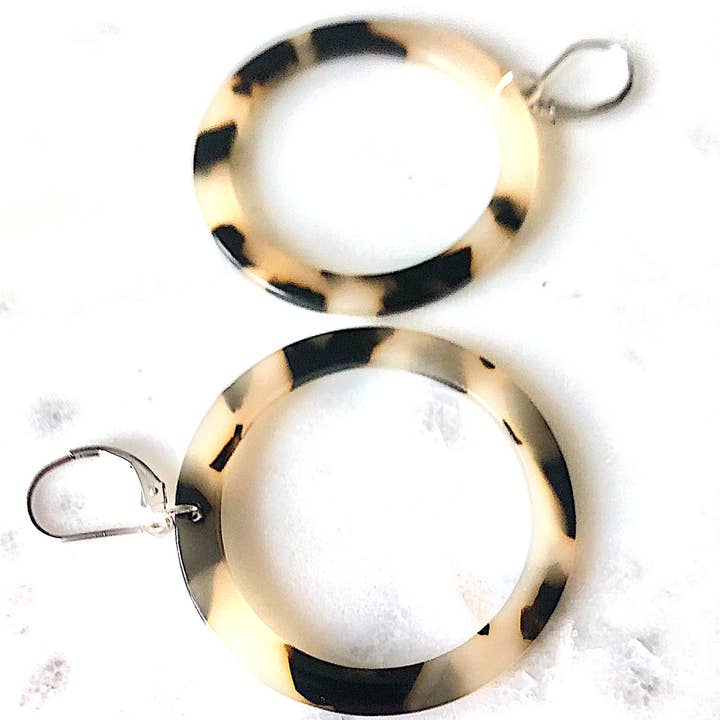 Schildkröten-Ohrringe, kreisförmige Creolen aus 925er-Sterlingsilber, für den Großhandel von ShellyCakes