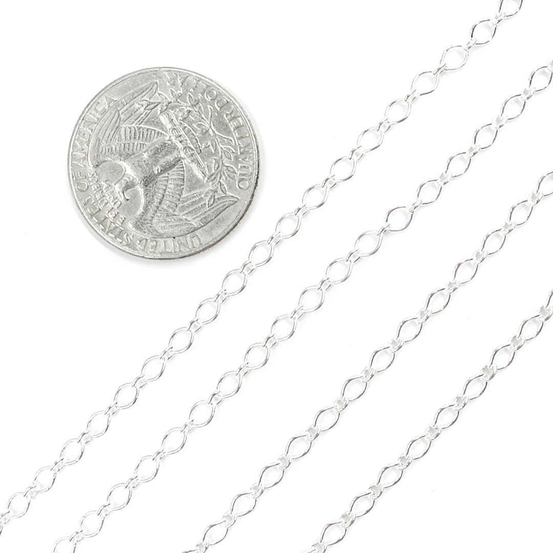 Tresor Jewelry Inc. - Wholesale Link & Chain Necklace - Z75SS. Sterling Silver Oval Link Chain.1