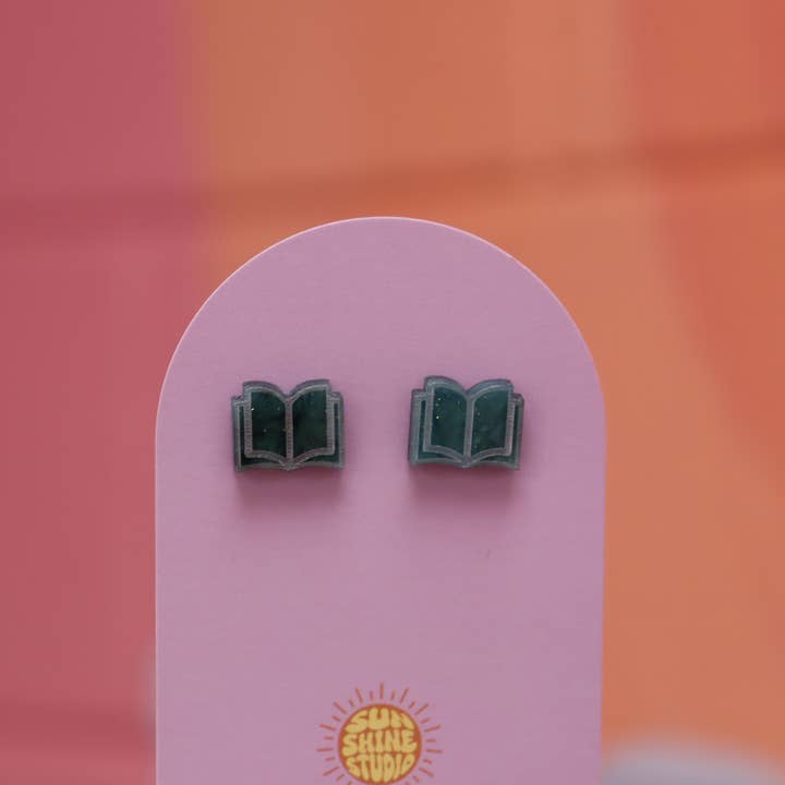Sunshine Studio - Wholesale Stud/Post Earrings - Open Book Tiny Stud Earrings33