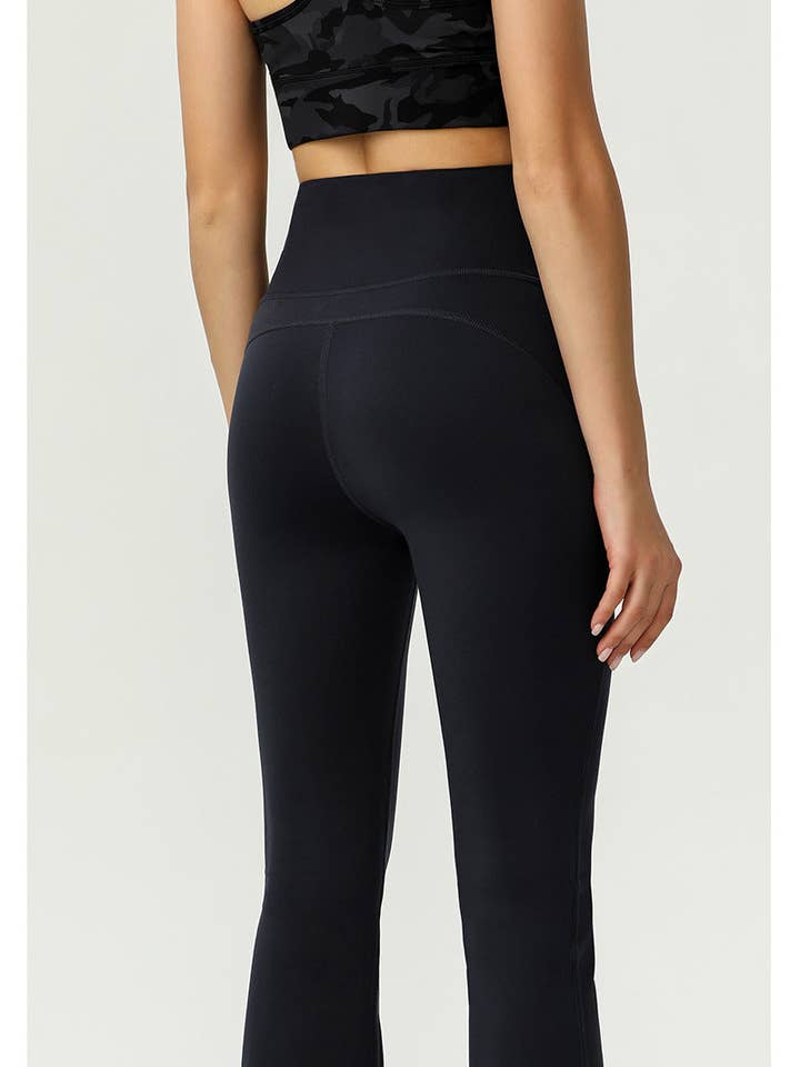 Active by Anna-Kaci - Wholesale Athletic Pants - Women's - High Rise Buttery Soft Contouring Flared Yoga Pant1