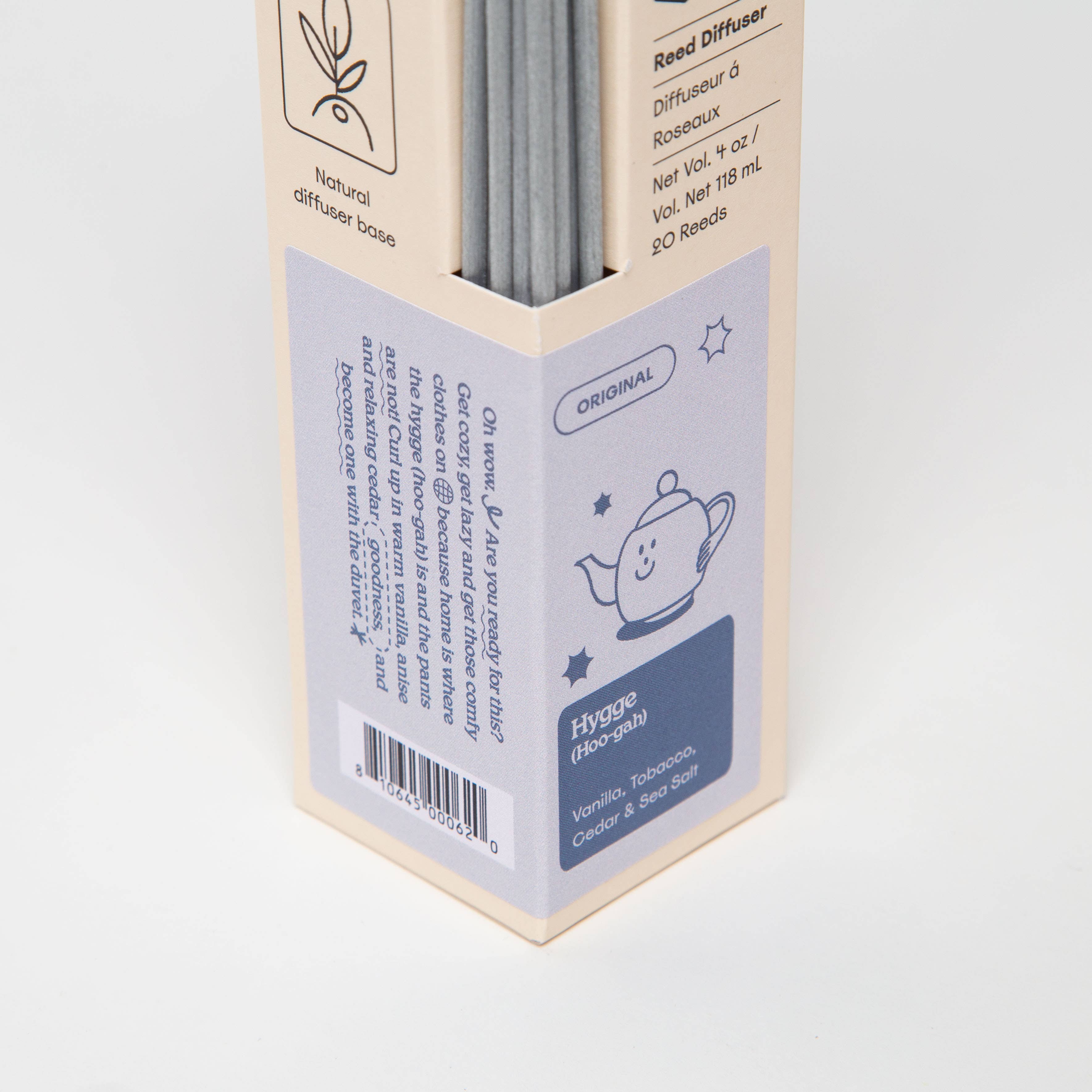 Milk Jar Candle Co. – Engroshandel Duftolie med pinde – Hygge - Vanilje, Tobak & Havsalt 4 oz Reed Diffuser4