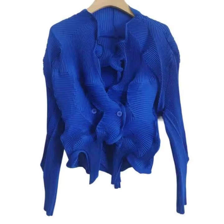 Luxe & Leather by Madonna & Co - Wholesale Bomber Jacket - Women's - Pleated Shirt-Jacket0