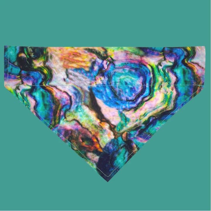 Woofingtons & Company – wholesale Pet bandana – Dog – Rainbow Oil Slick Over The Collar Dog Bandana -Last Chance2