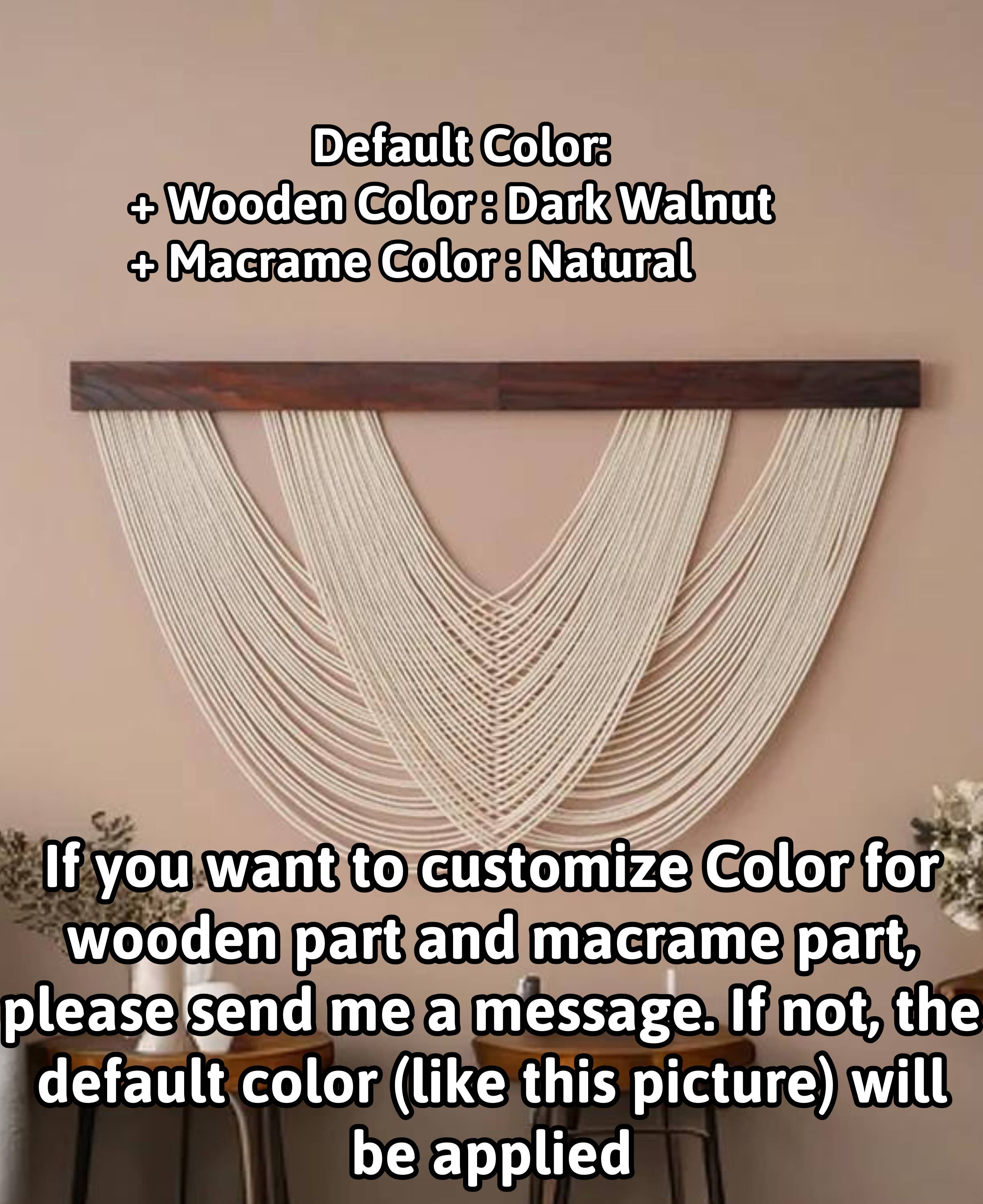 BeanDaikon - Vente Tapisserie/textile - Art mural en macramé en fibres - Modèle W992