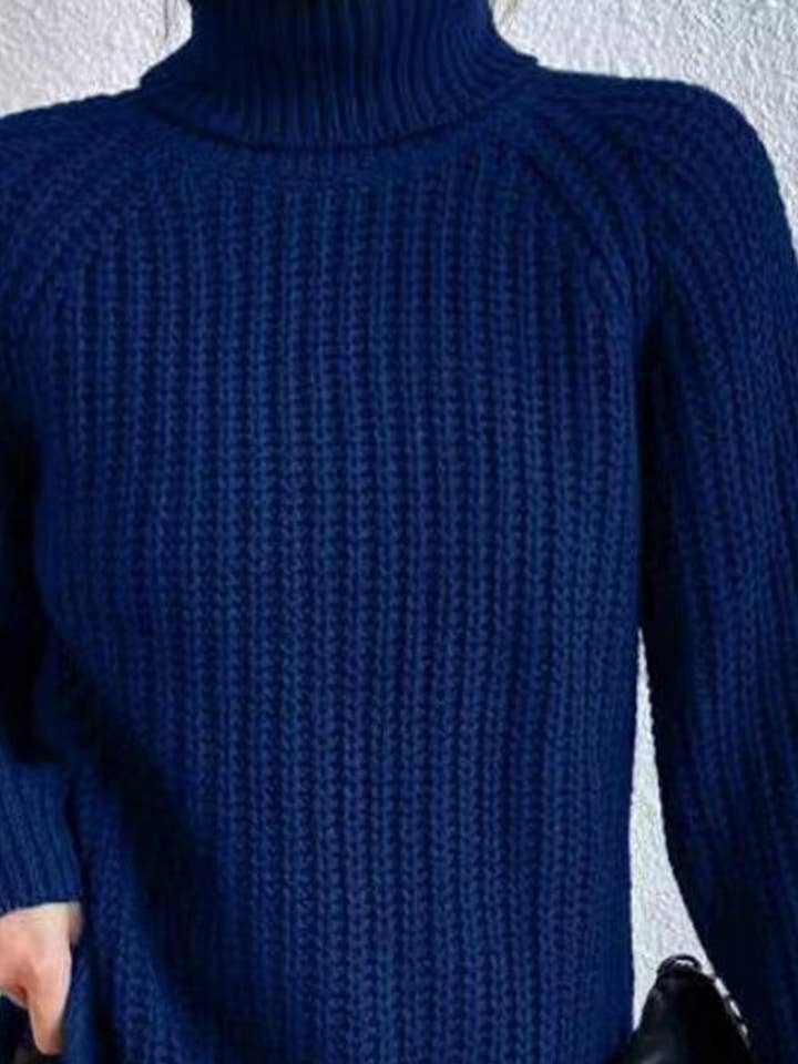 NINEXIS - Wholesale Knit Sweater - Women's - CWOSWL07649_HIGH-NECK MID-LENGTH RAGLAN SLEEVE SWEATER2