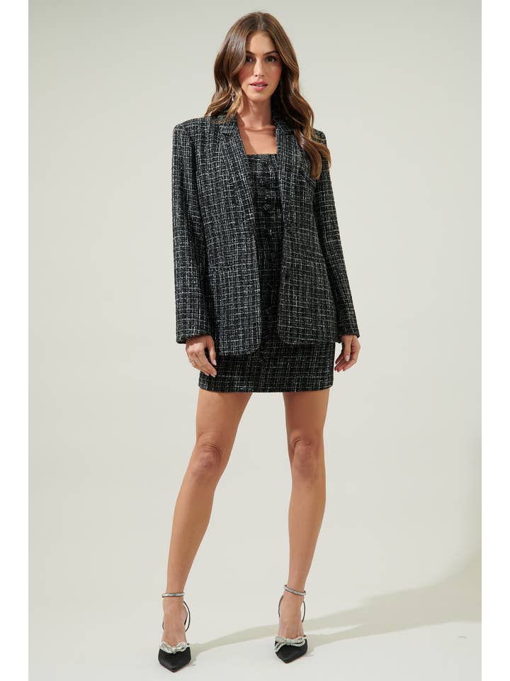Sugarlips - Wholesale Blazer - Women's - Margaret Tweed Oversized Blazer