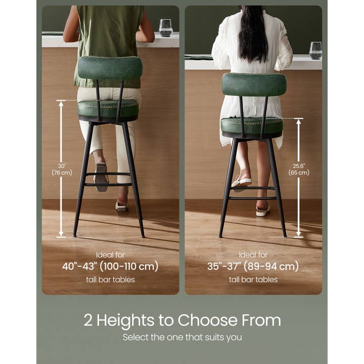 Greenwestons - Wholesale Stool - EKHO Collection - Bar Stools Set of 2, 25.6-Inch Tall 31