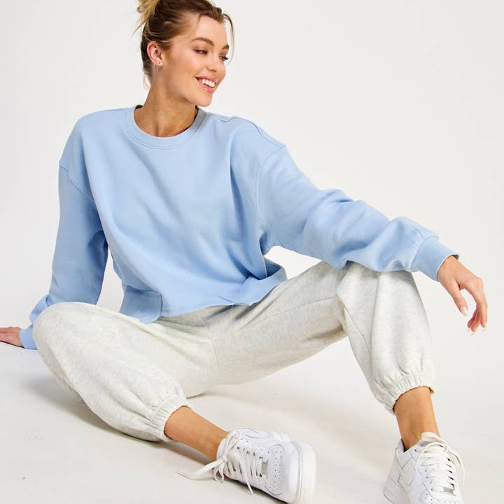 BABY BLUE CAMDEN SWEATSHIRT-FZ0011 for wholesale on Faire12