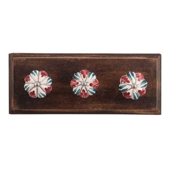 12 Piece Cute Wall Hooks Decorative Hangers (Red) for wholesale by Daana Paani LLC