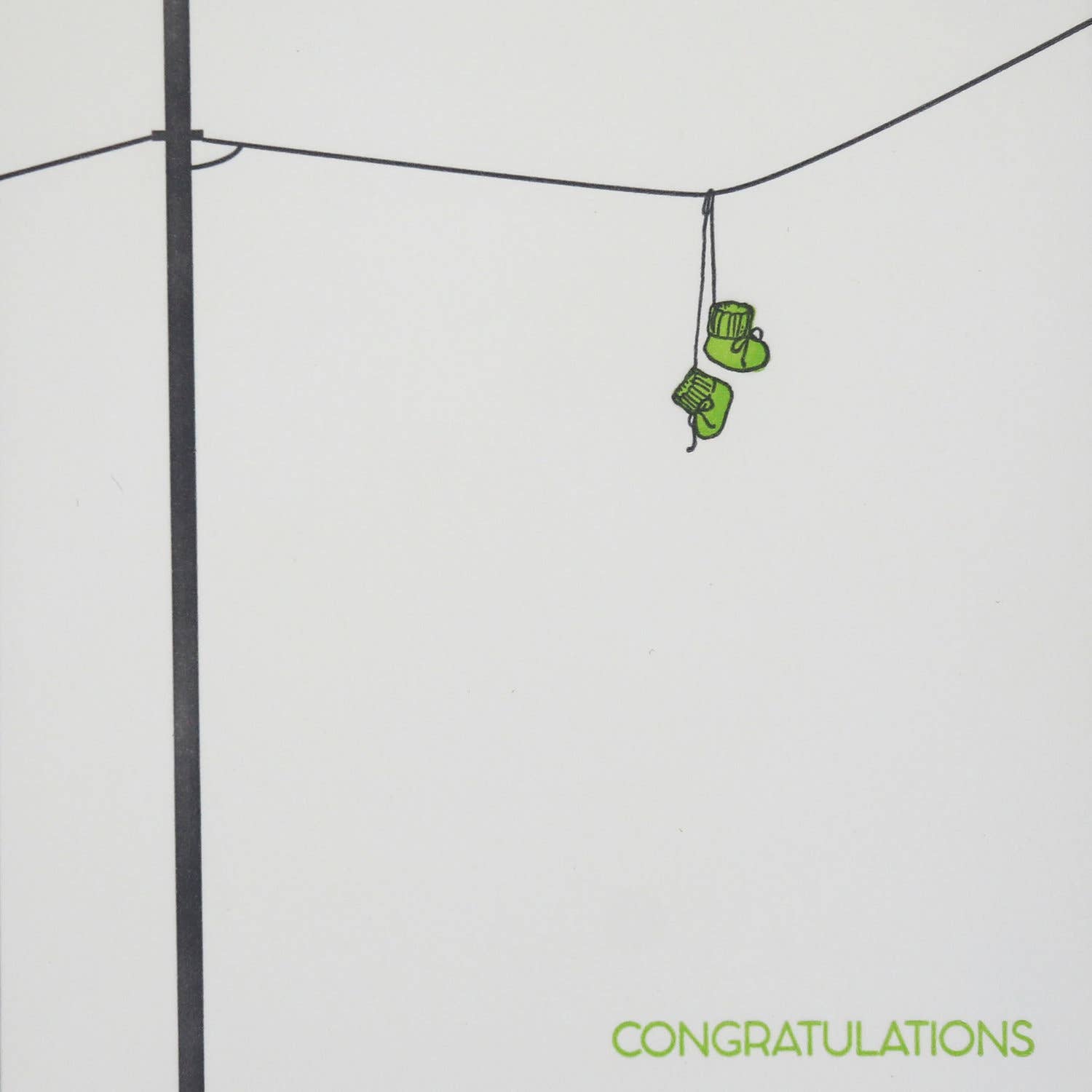 Quick Brown Fox Letterpress - Wholesale Baby Card - Baby Bootie - Letterpress Funny Baby Card2