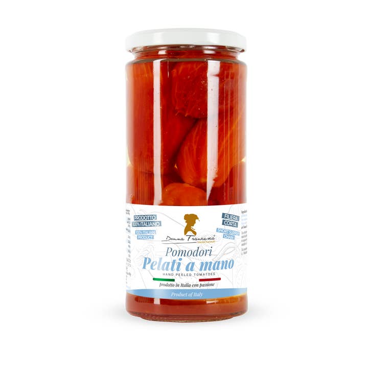 Hand Peeled Tomatoes 550 g - Made in Italy Premium Quality for wholesale by Donna Francesca