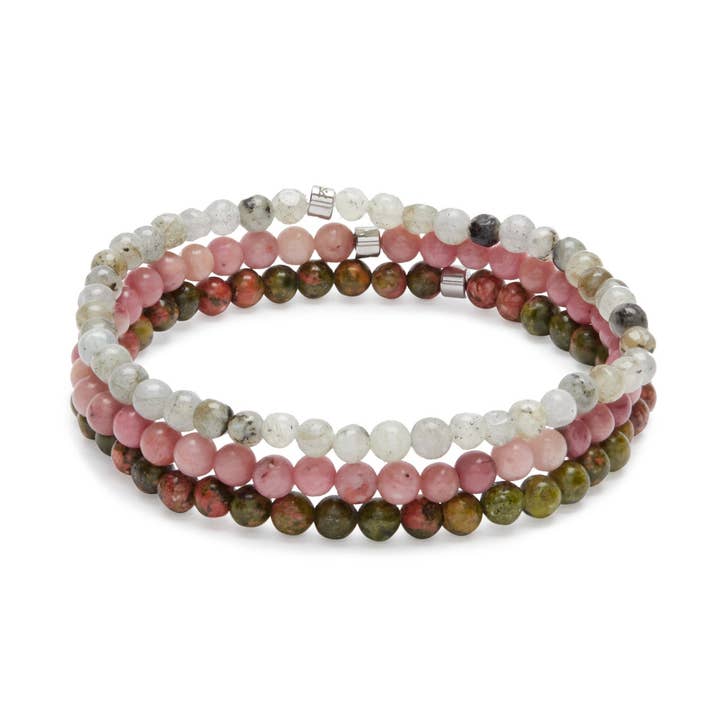 KARMA YOGA SHOP - Wholesale Jewelry Set - Set of 3 “Heart Healing” Mini Bracelets0