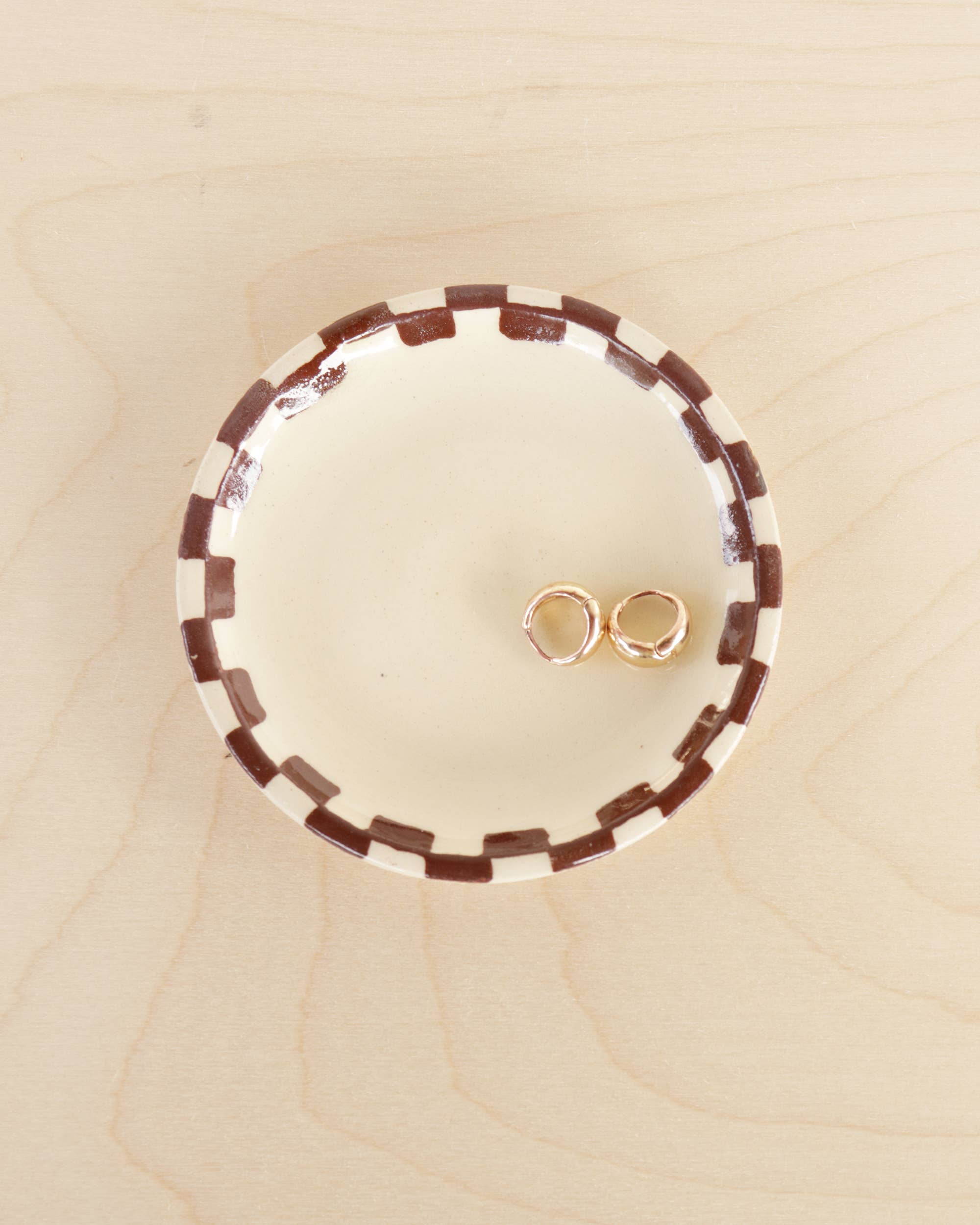 Nightshift Ceramics - Wholesale Jewelry Dish - Ceramic Mini Checkerboard Ring Tray3
