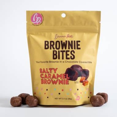 Salty Caramel Brownie Bites for wholesale by Brownie Points Inc.