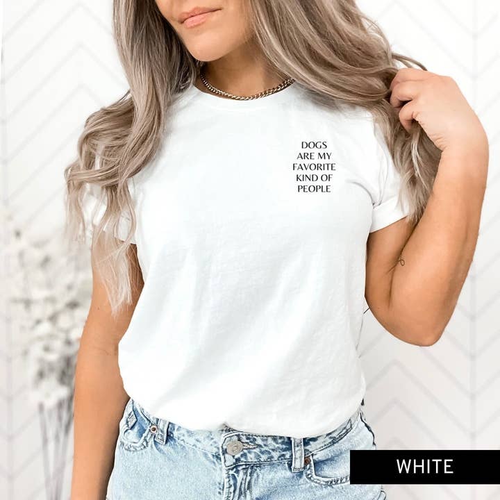 Broderad hund-T-shirt, Hundmamma skjorta, Hundar är min favorit för wholesale av Rosie and Vi