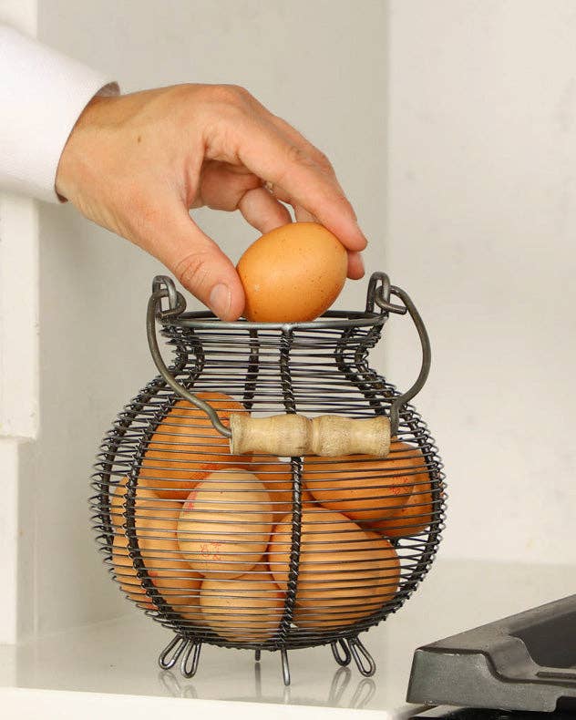 Dibor – wholesale Egg cup/holder – Large Wire Egg Basket Caddy4
