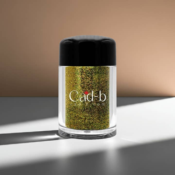 Glitzer-Lidschattenstaub – 24K Gold (GLT05) | Ultrafein loser Glitzer für Augen, Körper & Nägel | Vegan, parabenfrei, tierversuchsfrei für den Großhandel von Cad b makeup and skincare