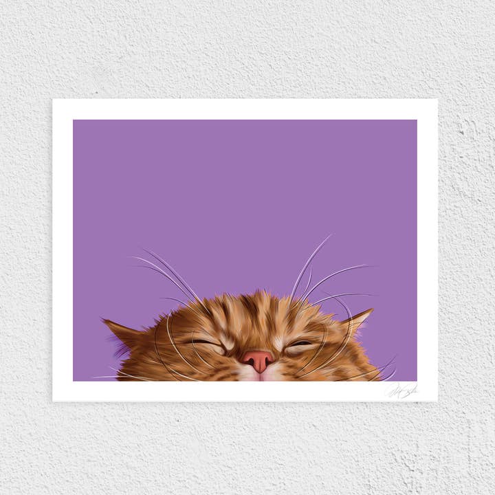 Sömnig Mjau Konsttryck för wholesale av Cat Loaf Studio