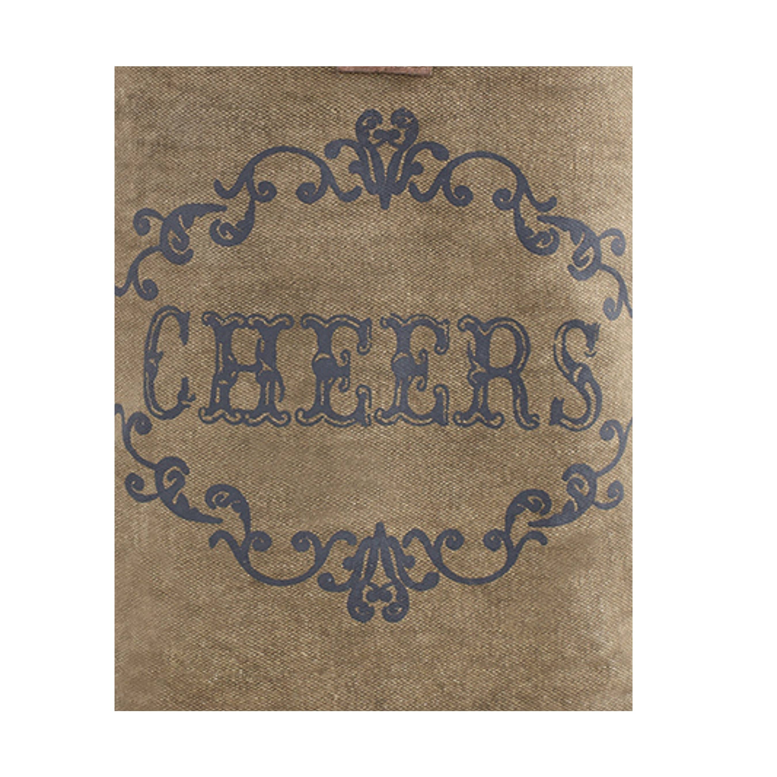 Mona B. - Wholesale Wine Tote - Cheers Up-Cycled Canvas Double Wine Bag, M-51171