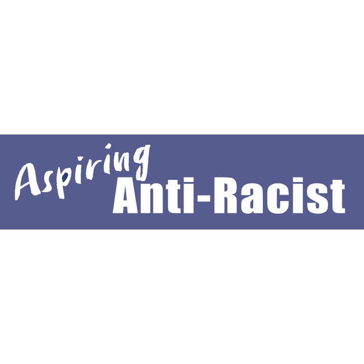 Small Sticker - Aspiring Anti-Racist for wholesale by Syracuse Cultural Workers