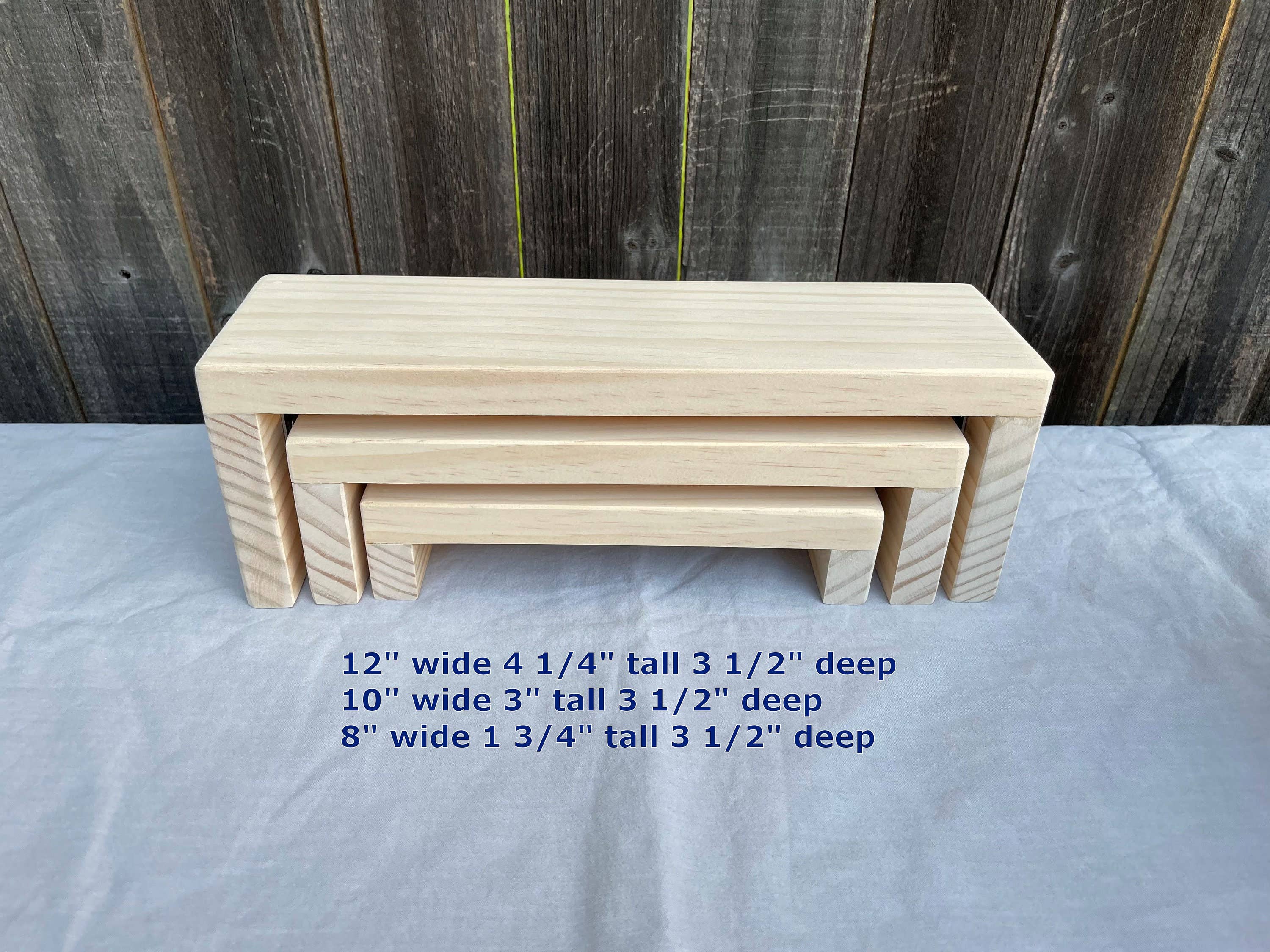 Gifted Shop Works, LLC - Wholesale Jewelry Stand & Display - Wood Nesting Display Risers For Jewelry, Food, Decor0