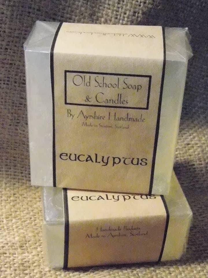 Glycerine Soap Bar Eucalyptus for wholesale by Old School soap &candles by Ayr Ayrshire handmade