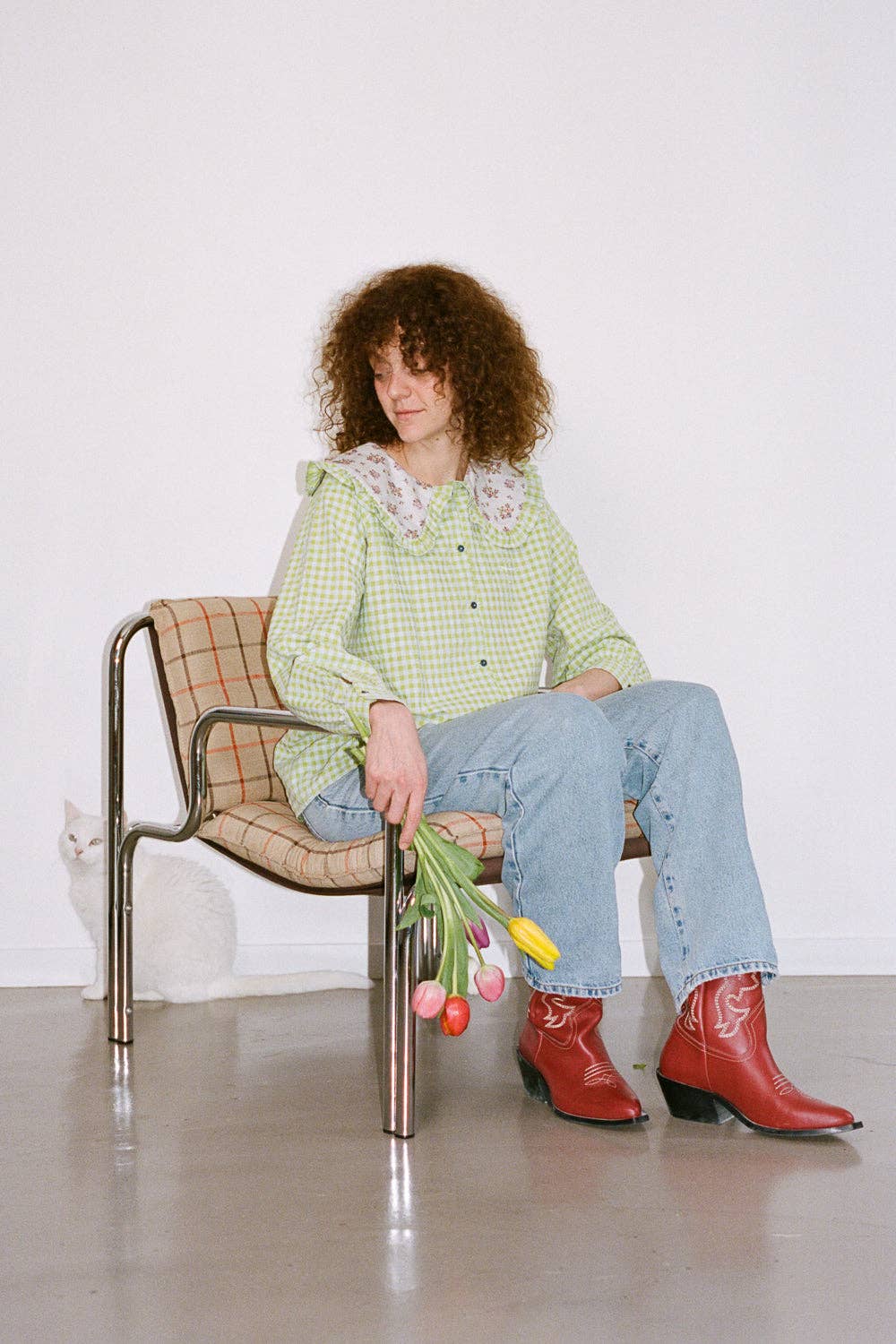 Pulpe - Wholesale Button Down Shirt - Women's - Laura lime shirt1