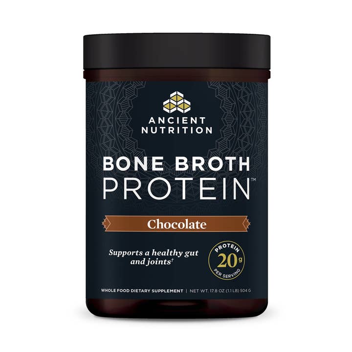 Bone Broth Protein Powder - Chocolate - 20 servings for wholesale by Ancient Nutrition
