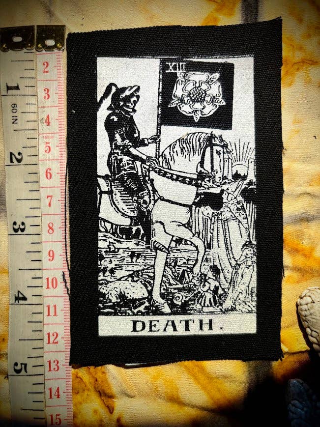 Three Raccoons - Wholesale Patch - Death Tarot card patch.0