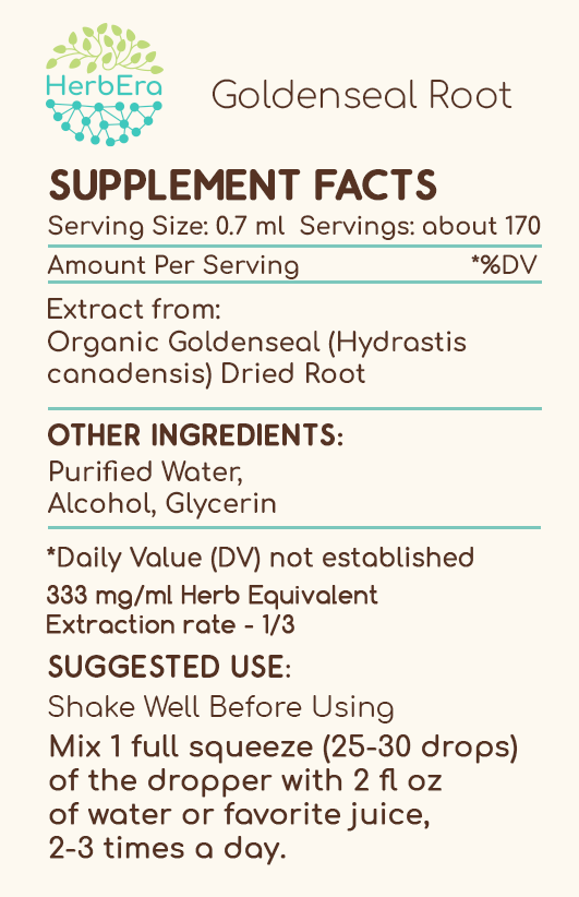 HerbEra – wholesale Tincture – Goldenseal Root Tincture7