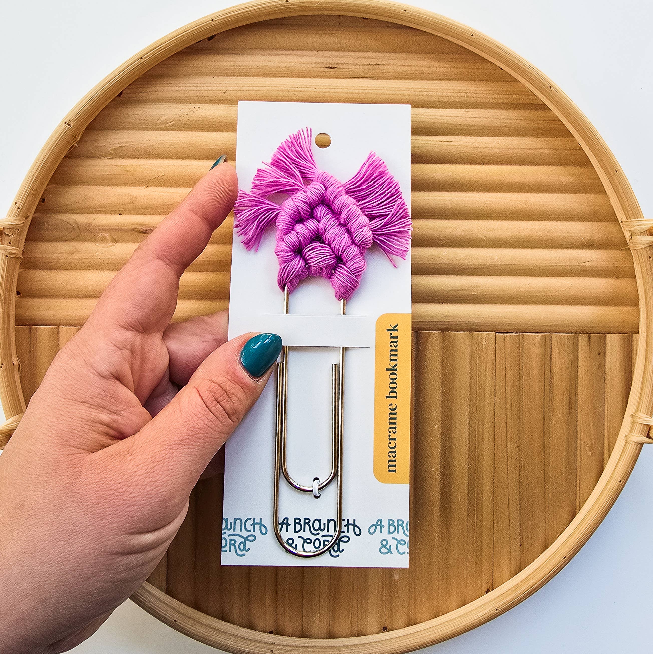 A Branch & Cord - Wholesale Bookmark - Handmade Macrame Bookmark – Boho Clip for Book Lovers8