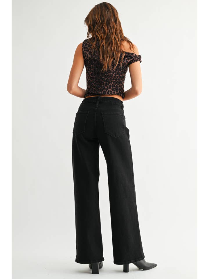 Just USA Jeans - Wholesale Jeans - Women's - JP386 - BLK - HR Full Length Straight3