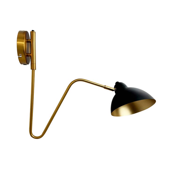 Dyberg Larsen - Wholesale Sconce - Futura wall lamp with brass arm1