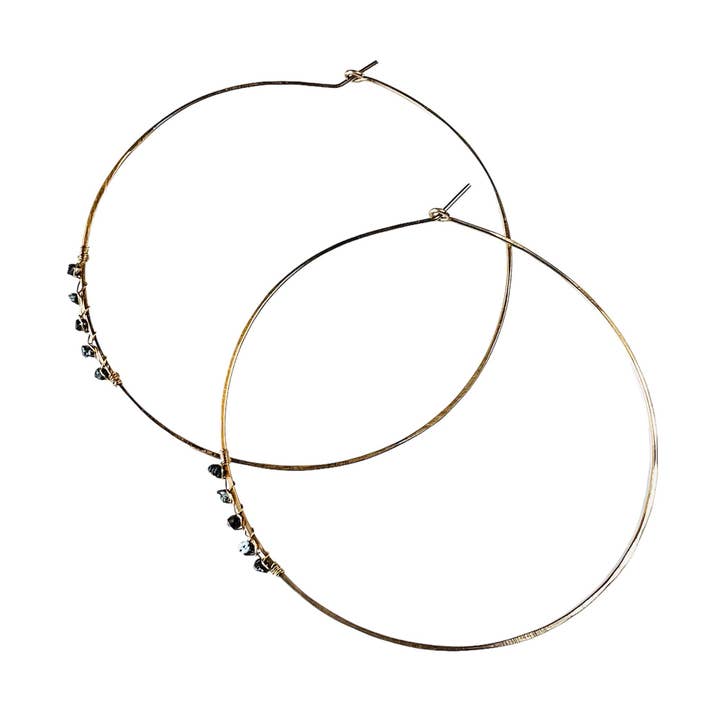 Aro texturizado Black Diamond por atacado de Niyol Jewelry