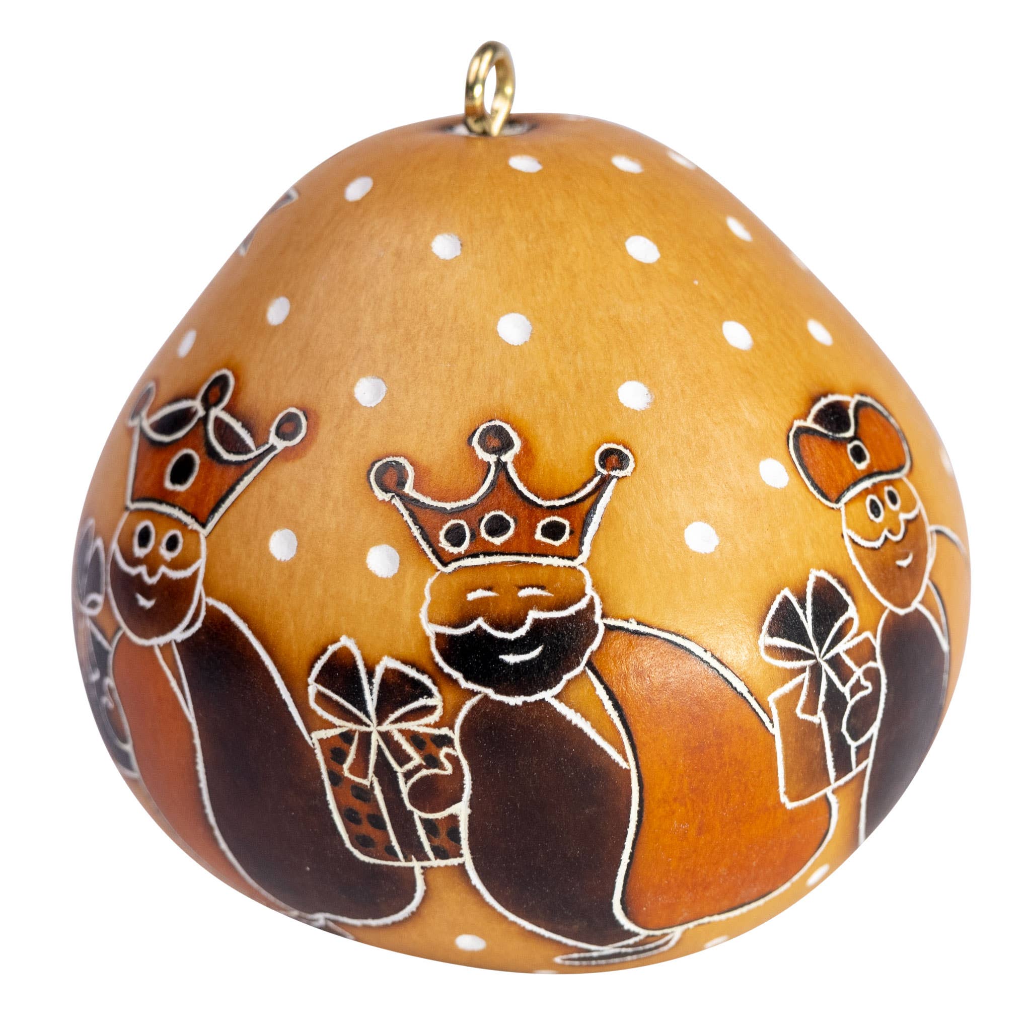 Lucuma Designs - Wholesale Ornament - Kings - Mini Gourd Ornament - Handmade Christmas2