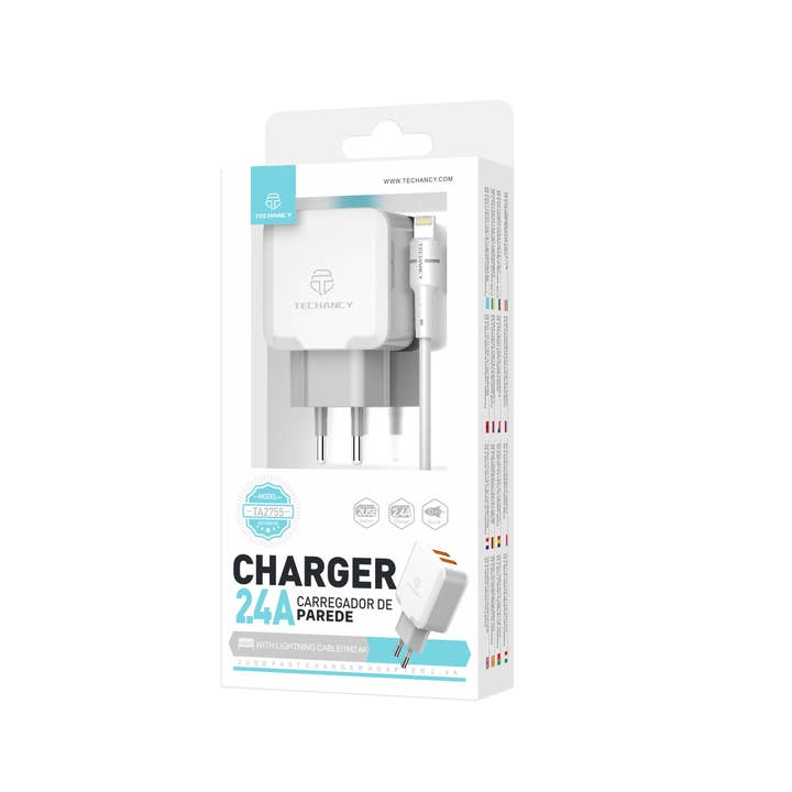 TECHANCY - Wholesale Charger - Techancy Wall Charger USB 2.4A, Fast Charging Adapter TA27553