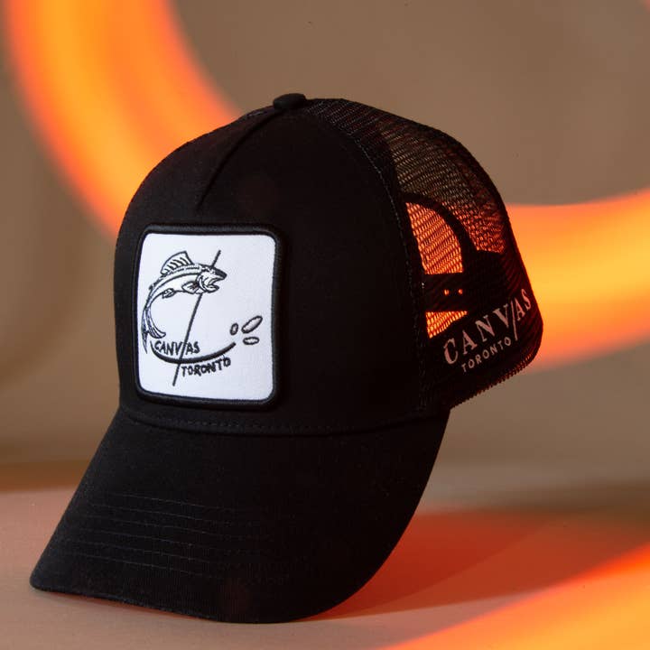 Gorra camionero de lona negra para venta al por mayor de Canvas Toronto