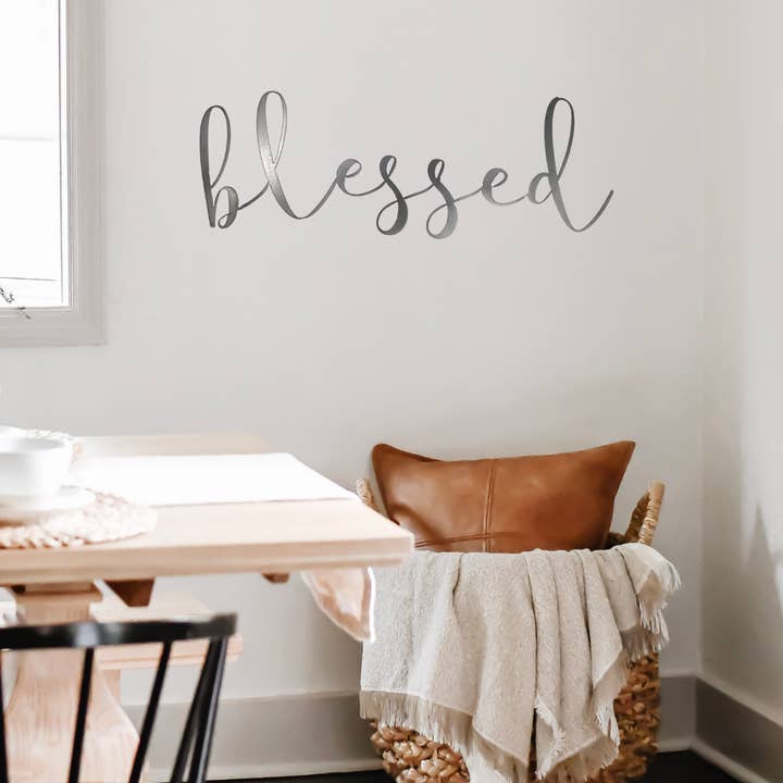 Blessed Script Wall Decor for wholesale by Keystone Steel Co.