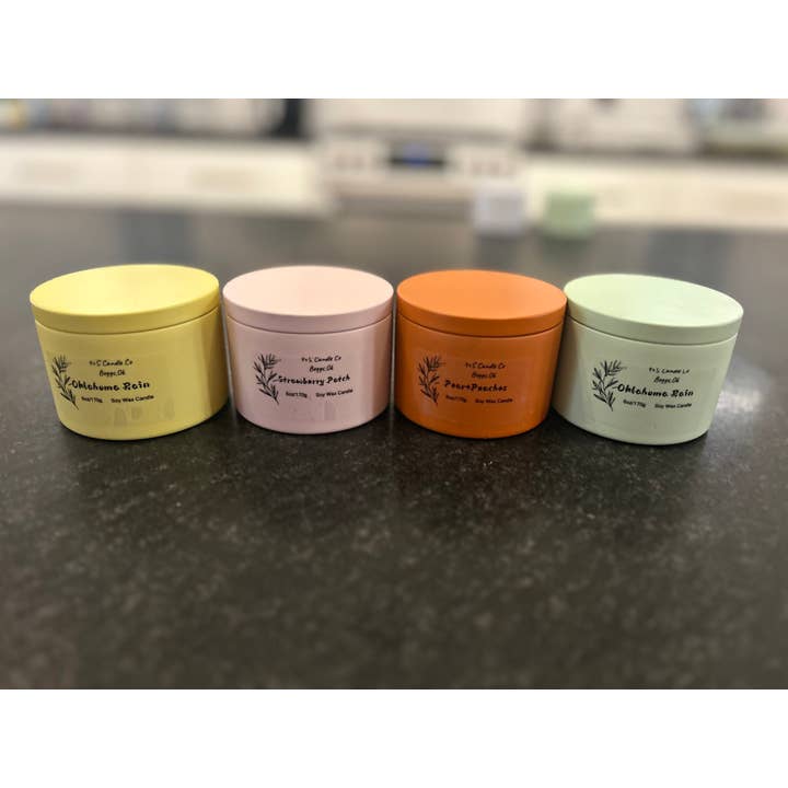 4S Candle Co - Wholesale Jar/Filled Candle - Tin Soy Wax Candle (Variety of Colors)6