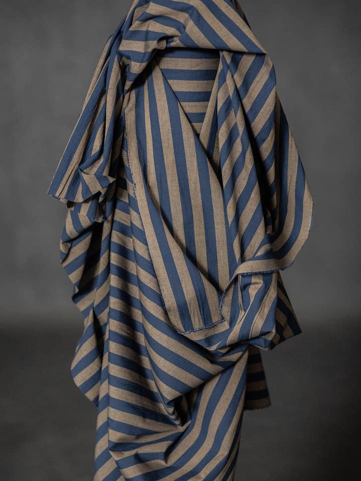 Mcintyre Blomme Bomuld/Hør Stribe for engroshandel hos Merchant and Mills