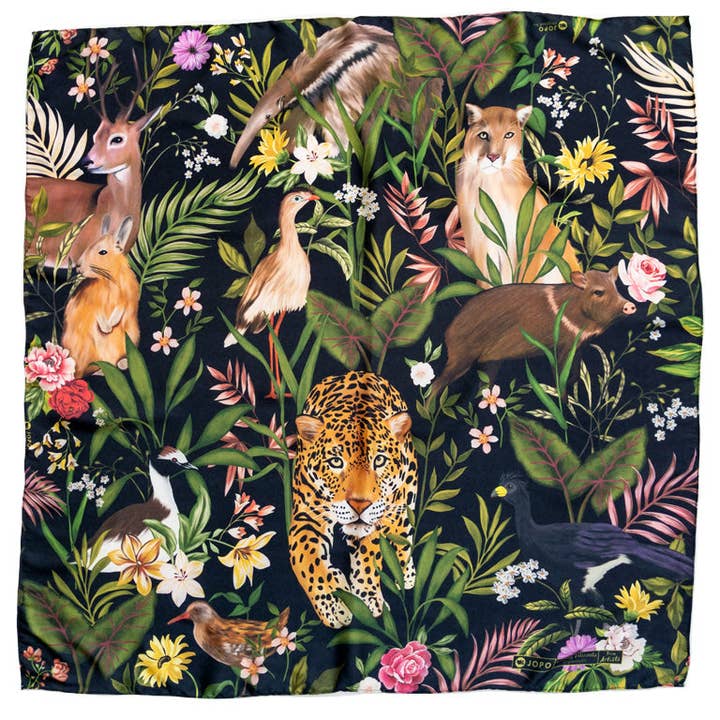 Foliage XL Silk Scarf for wholesale by Hello Jopo Eu