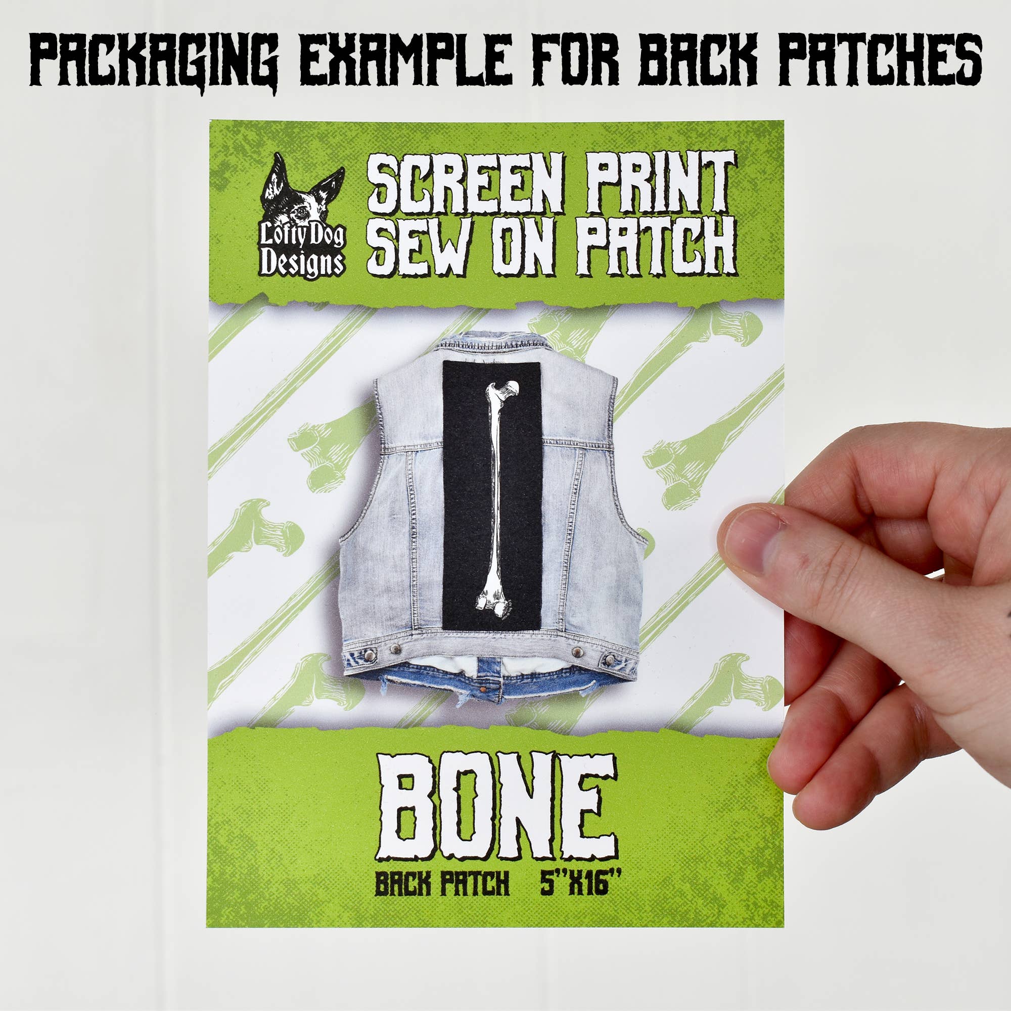 Lofty Dog Designs - Wholesale Patch - Spine Screen Printed Back Patch7