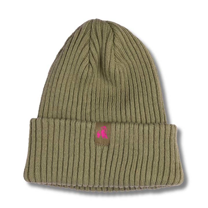 Organic Cotton Beanie - Olive for wholesale by Swole Panda