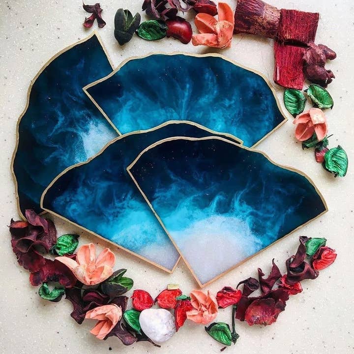 Resin Pro UK – wholesale Craft supplies – “FOUR IN ONE” – Silicone Coaster Mould – ⌀21cm2