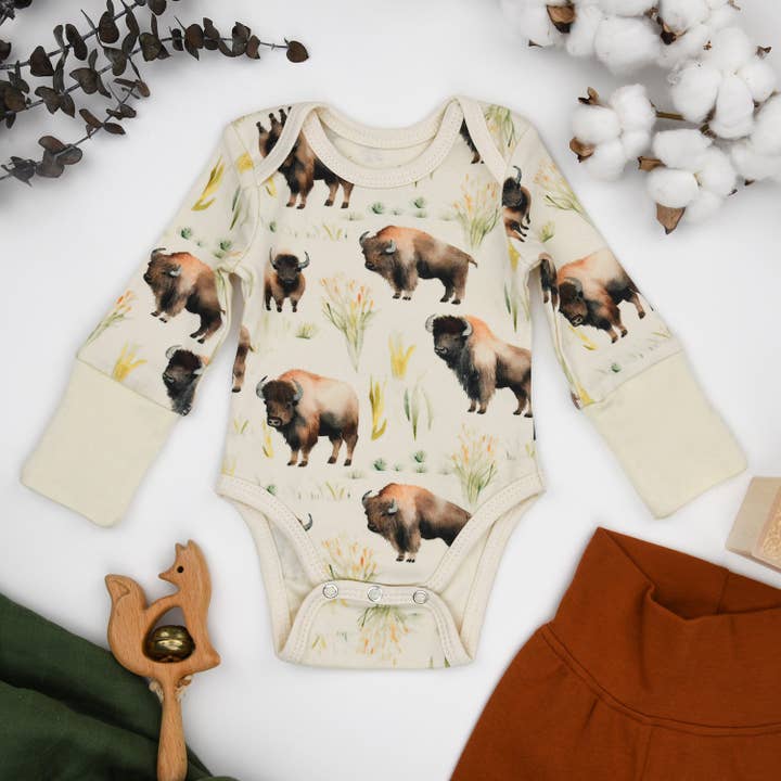 Body à manches longues pour bébé en coton biologique, Jack pour la vente par Earthy